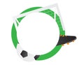 Soccer football round green frame isolated Royalty Free Stock Photo