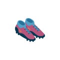 Soccer or football shoes cartoon icon, flat vector illustration isolated. Royalty Free Stock Photo