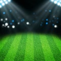 Soccer Football Stadium With Lights Royalty Free Stock Photo