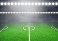 Soccer Football Stadium With Lights Royalty Free Stock Photo