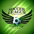 Soccer football stylish green background Royalty Free Stock Photo