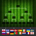 Soccer ( Football ) Tounament Map Royalty Free Stock Photo