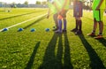Soccer Football Training Session for Kids. Boys Training Footbal