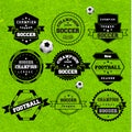 Soccer Football Typography Badge Design Element