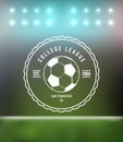 Soccer Football Typography Badge Design Element