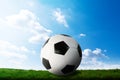 A soccer football on a white background