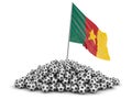 Soccer footballs with Cameroon flag