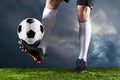 Soccer. Fotball match.Championship concept with soccer ball. Royalty Free Stock Photo