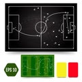 Soccer game tactical scheme. Football players frame and strategy Royalty Free Stock Photo