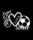 Peace Love Soccer Shirt Design