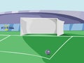 Soccer Goal colorful vector illustration Royalty Free Stock Photo