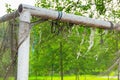 Old football goal in the city park Royalty Free Stock Photo