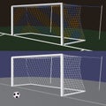 Soccer goal with net. Royalty Free Stock Photo