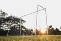 Soccer goal on the football field Royalty Free Stock Photo