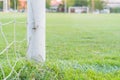 soccer goal football green grass field Royalty Free Stock Photo