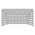 Soccer goal icon, outline style