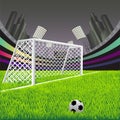 Soccer goal with net. Royalty Free Stock Photo