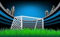 Soccer goal with net. Royalty Free Stock Photo