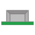 Soccer goal on playfield frontview symbol