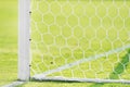 Soccer goal post detail Royalty Free Stock Photo