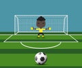 Soccer goalkeeper the gate Royalty Free Stock Photo