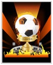 Soccer Gold cup championship with fire