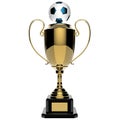 Soccer Golden award trophy. Royalty Free Stock Photo