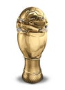 Soccer golden football trophy cup 3d Royalty Free Stock Photo