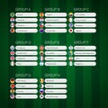 Soccer group stages poster infographics