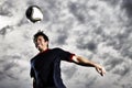 Soccer header ball Royalty Free Stock Photo