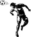 Soccer Heading Bounce Shadow Royalty Free Stock Photo