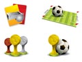 Soccer icon set Royalty Free Stock Photo
