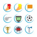 Soccer Icon Set, Football Icon Set, Soccer Vector Icon Set