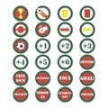 Soccer icons set vector