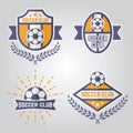 Soccer isolated vector emblems or logos part 2