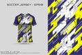 soccer jersey design template with abstract lines and stars