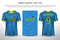 Soccer jersey football design sublimation sport t shirt design Premium Free Vector collection for racing, cycling, gaming, Royalty Free Stock Photo