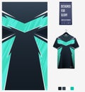 Soccer jersey pattern for sublimation printing. Fabric textile design for sport t-shirt, football kit, e-sport. Vector