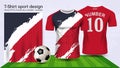 Soccer jersey and t-shirt sport mockup template Royalty Free Stock Photo