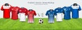 Soccer jersey and t-shirt sport mockup template team A vs team B, Graphic design for football kit or active wear uniforms, You can