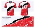 Soccer jersey and t-shirt sports design template