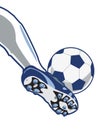 Soccer kick Royalty Free Stock Photo