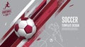 Soccer Layout template design, football, Purple magenta tone, sport background