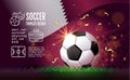 Soccer Layout template design, football, Purple magenta tone