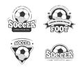 Soccer league club vector badges, labels