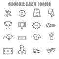 Soccer line icons