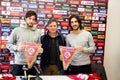 Soccer livorno presentation Sini and Morosini Royalty Free Stock Photo