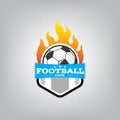 Soccer Logo Design Template , Football badge team identity. Royalty Free Stock Photo