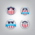 Soccer Logo Design Template set , Football badge team identity collection.