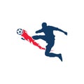 Soccer logo design vector illustration, Creative Football logo design concept template, symbols icons